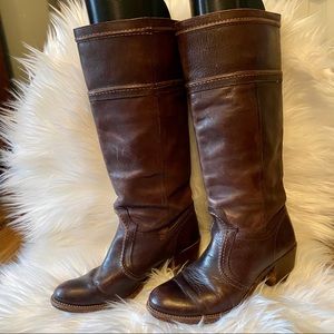 Frye Brown Leather Boots EUC